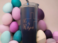 30 oz "He is Risen" Easter tumbler - Navy