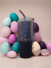 30 oz "He is Risen" Easter tumbler - Navy