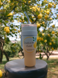 "Drink in the Sweet" 40 oz Tumbler - Blue Ombre
